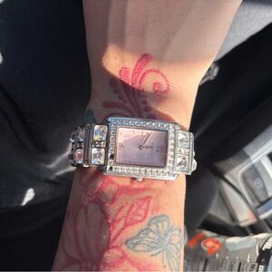 Fossil Silver Watch with Pink Dial